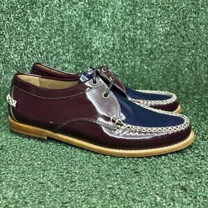 GH Bass & Co Weejuns Winnie Lace Up Oxfords Patent Leather Womens 9 (Mens 7.5)